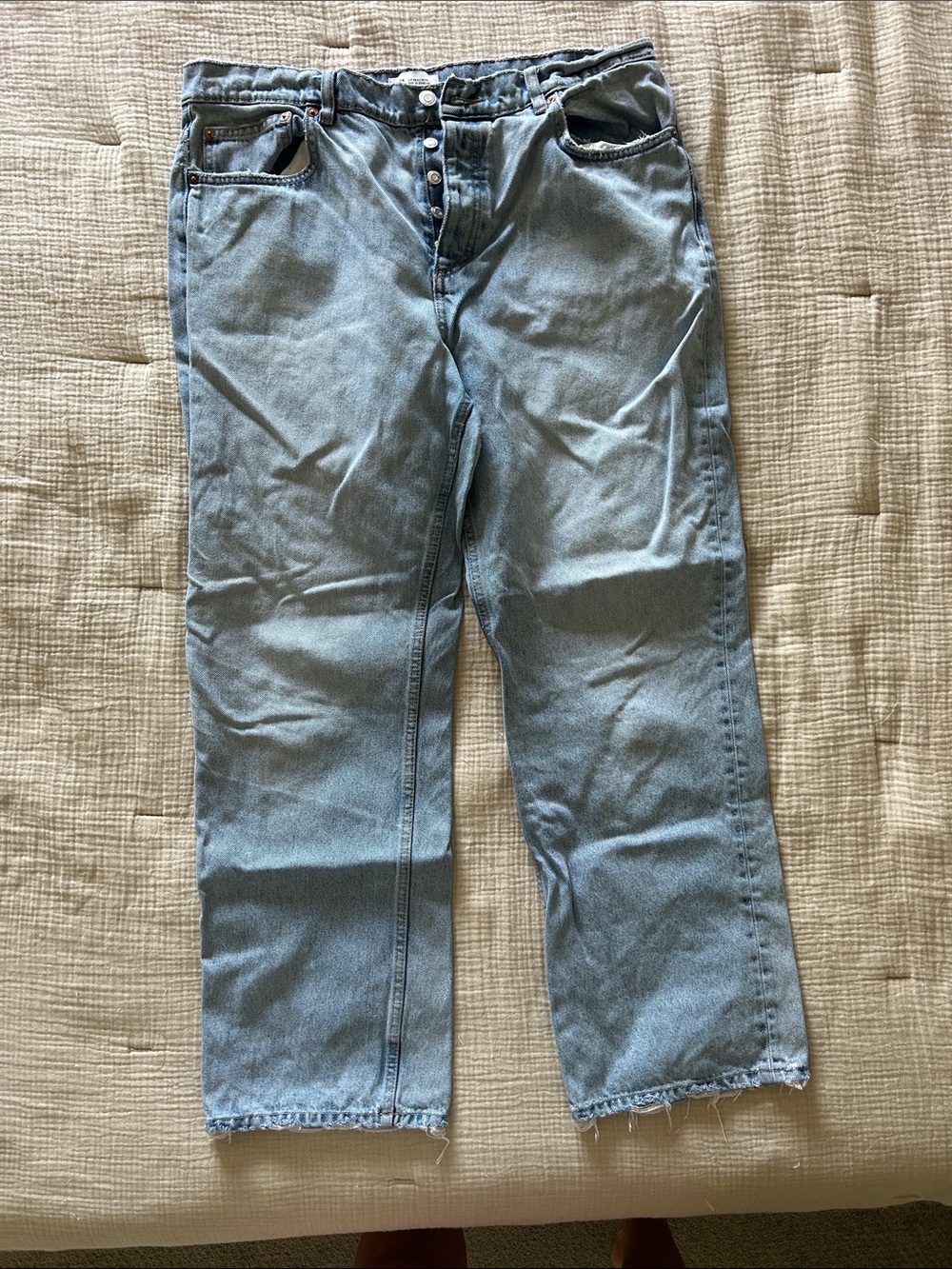 Zara Men's Straight Light Wash Denim Jeans